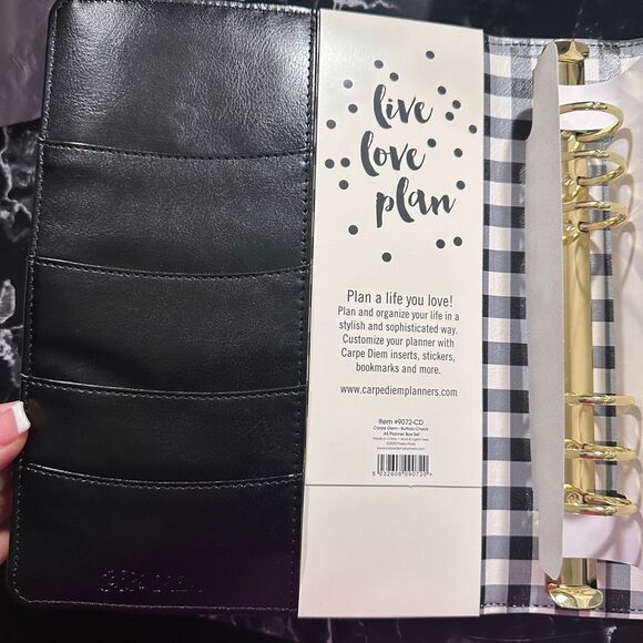 carpe diem buffalo plaid A5 boxed planner set undated hello today NEW - Picture 3 of 7